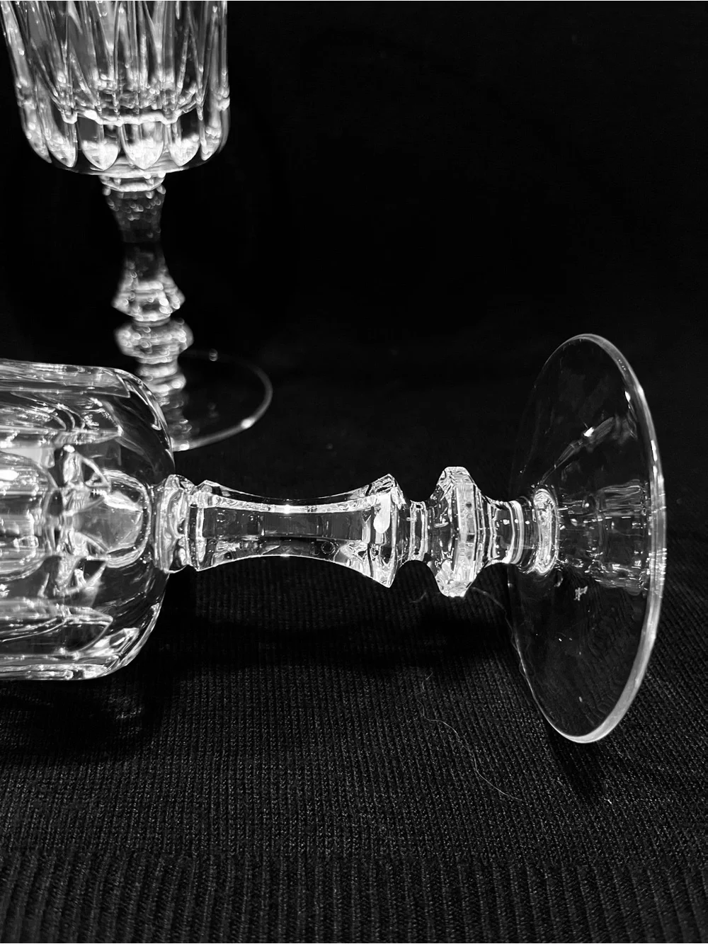 Gorham Crystal De Medici Pattern Set of 6 Crystal Water Goblets 7.25”